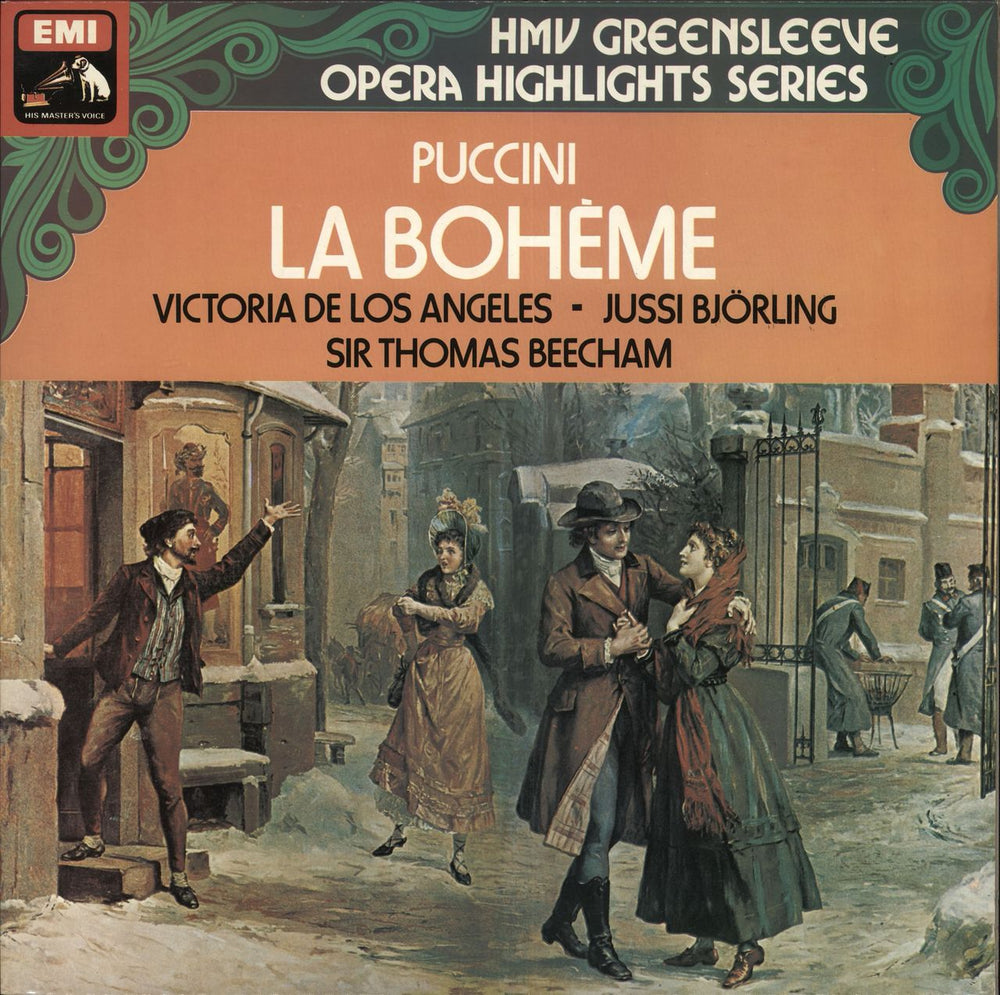 Giacomo Puccini La Bohème UK vinyl LP album (LP record) ESD7023