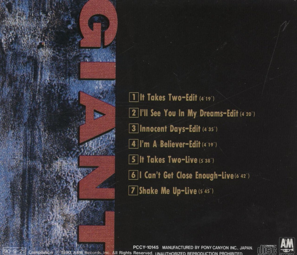 Giant It Takes Two + Giant Live! Japanese CD album (CDLP) 4988013200937