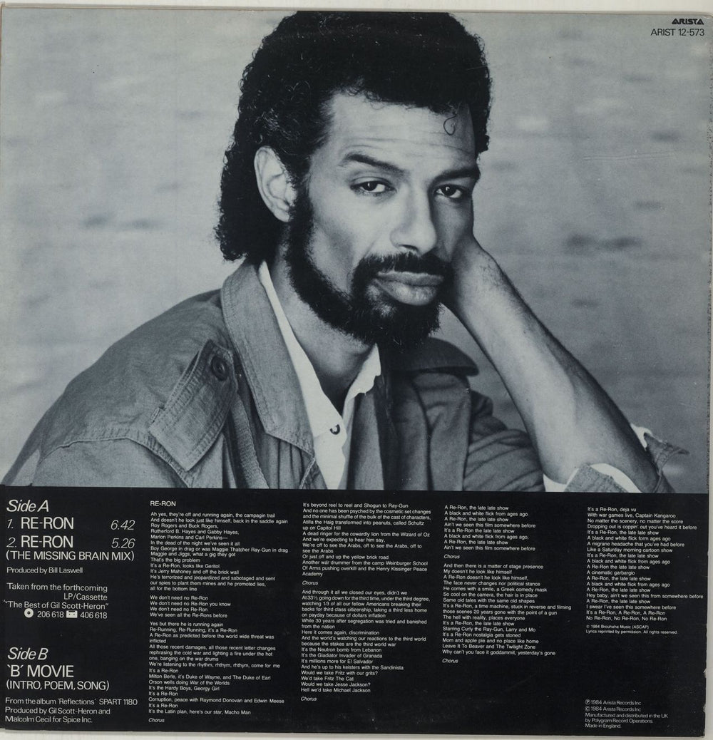 Gil Scott-Heron Re-Ron UK 12" vinyl single (12 inch record / Maxi-single) GSH12RE215389