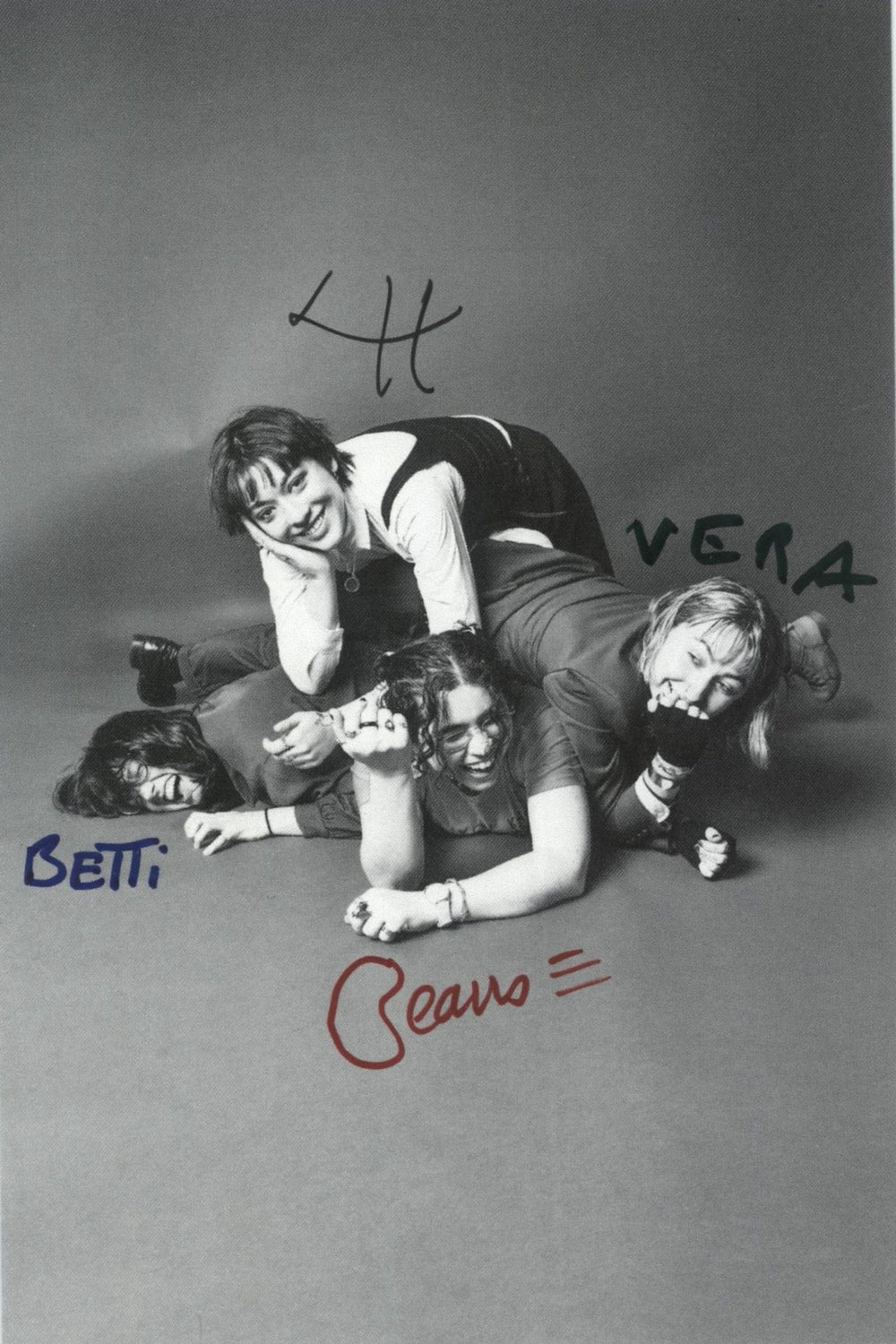 Girl Friday Androgynous Mary - Pink & White Vinyl - Autographed Photo UK vinyl LP album (LP record) Deleted