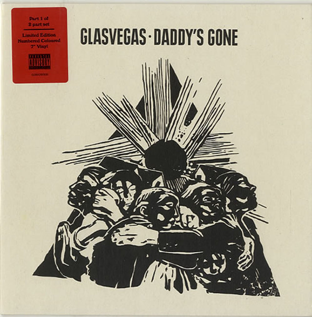 Glasvegas Daddy's Gone - Red Vinyl UK 7" vinyl single (7 inch record / 45) GOWOW008