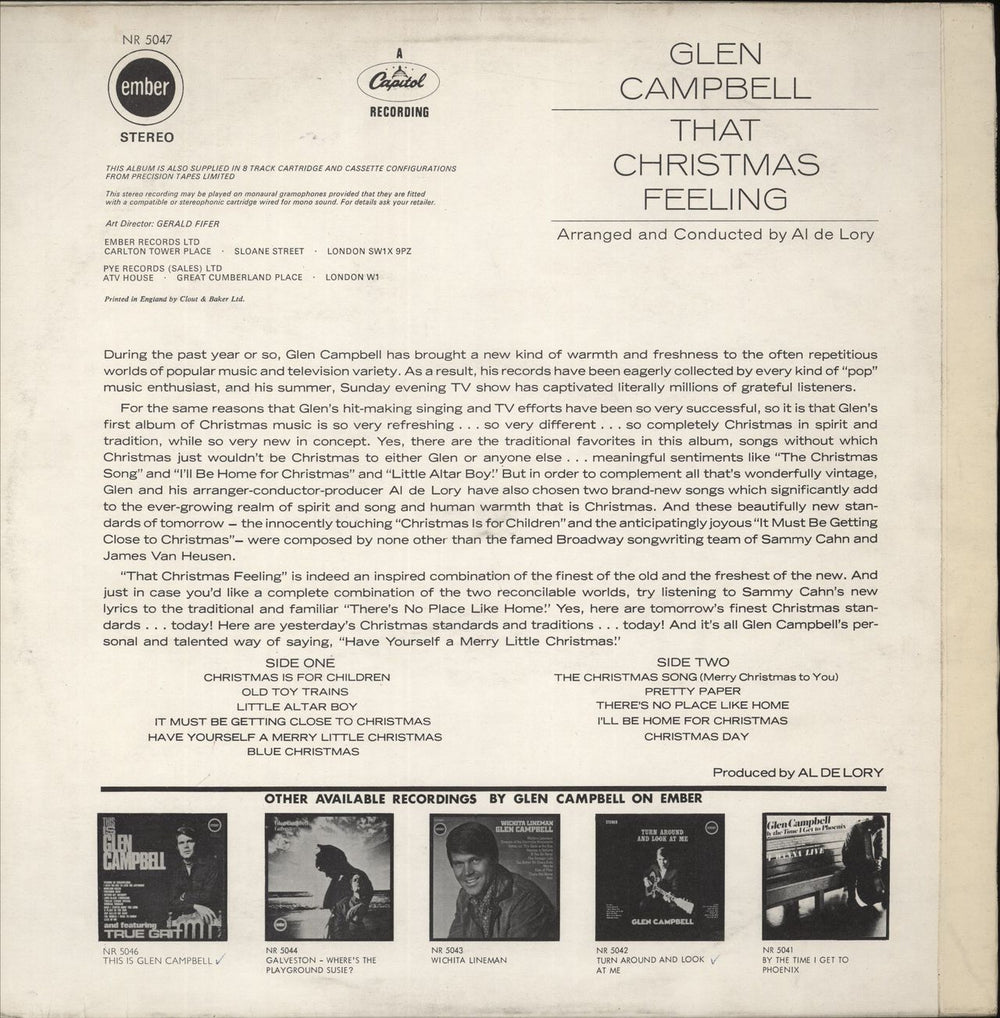 Glen Campbell That Christmas Feeling UK vinyl LP album (LP record)