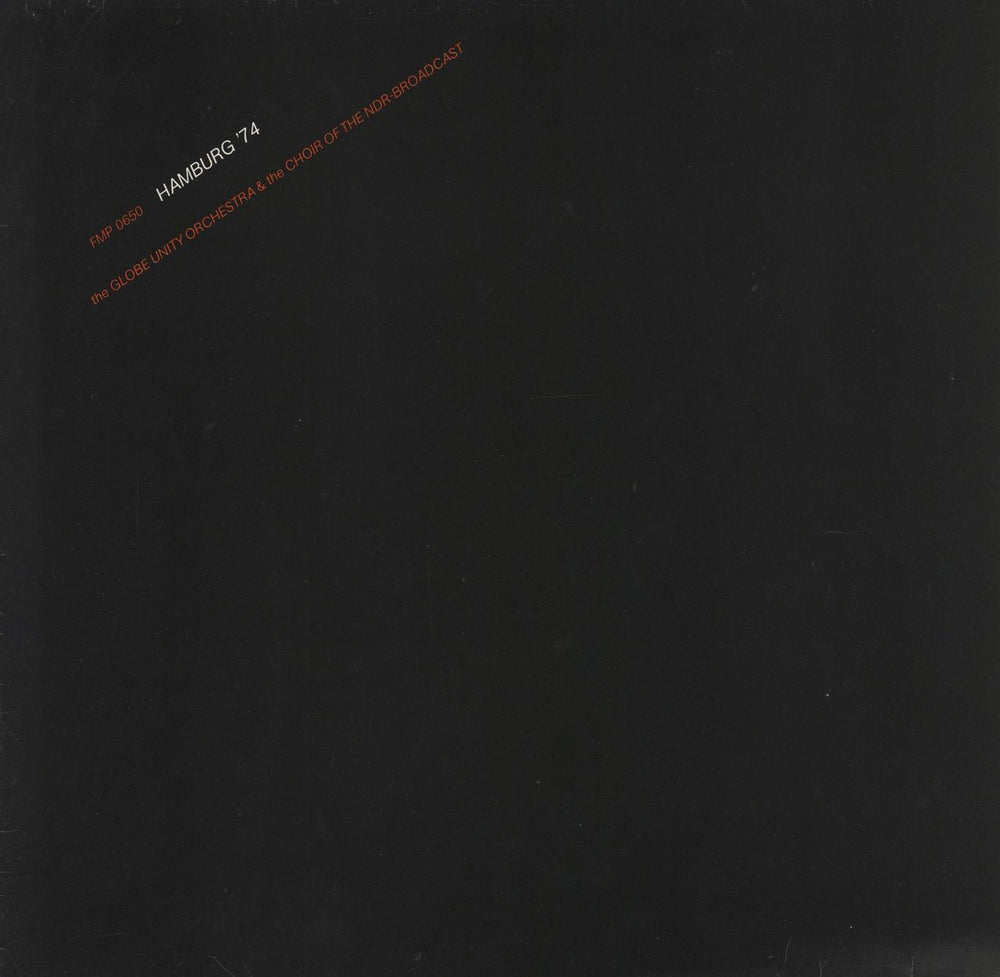 Globe Unity Hamburg '74 German vinyl LP album (LP record) FMP0650