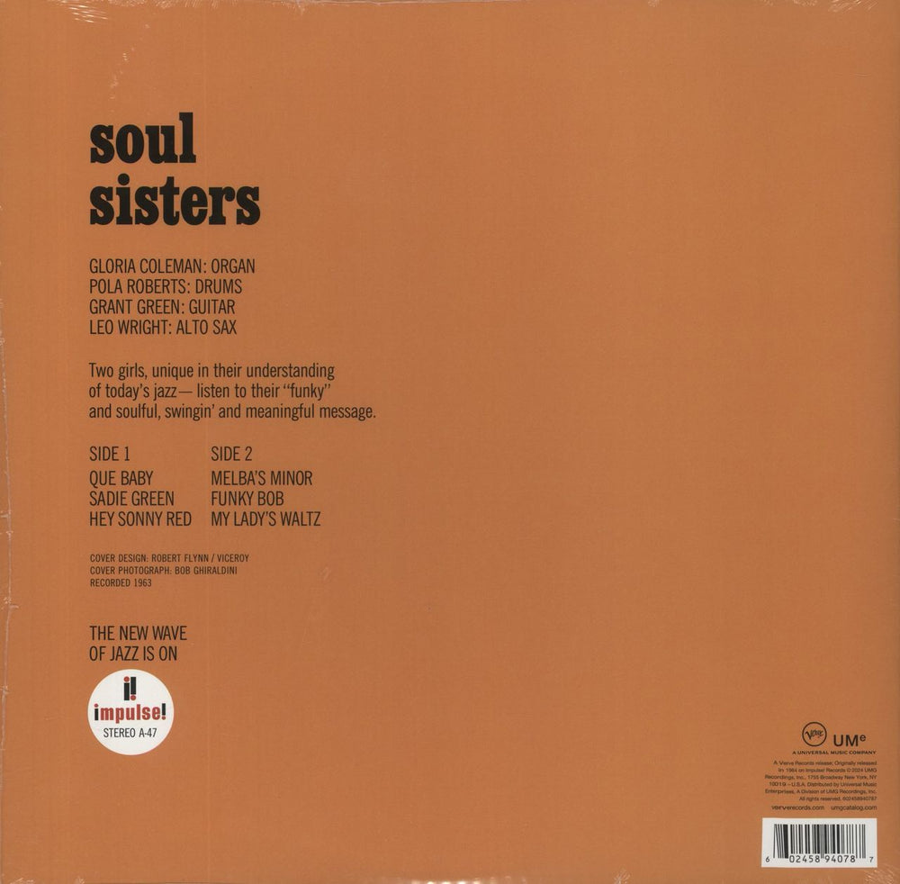 Gloria Coleman Soul Sisters - 180g - Sealed US vinyl LP album (LP record) 602458940787