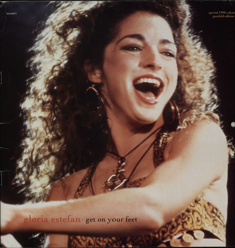 Gloria Estefan Get On Your Feet - Gatefold Calendar Sleeve UK 12" vinyl single (12 inch record / Maxi-single) 6554505