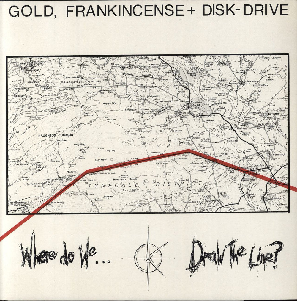 Gold, Frankincense + Disk-Drive Where Do We Draw The Line ? UK vinyl LP album (LP record) VILEPOP1