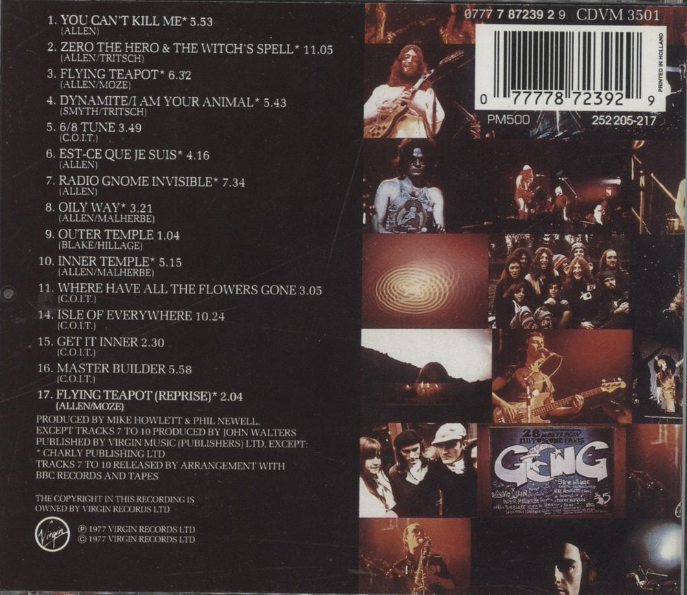 Gong Gong Live UK CD album (CDLP)