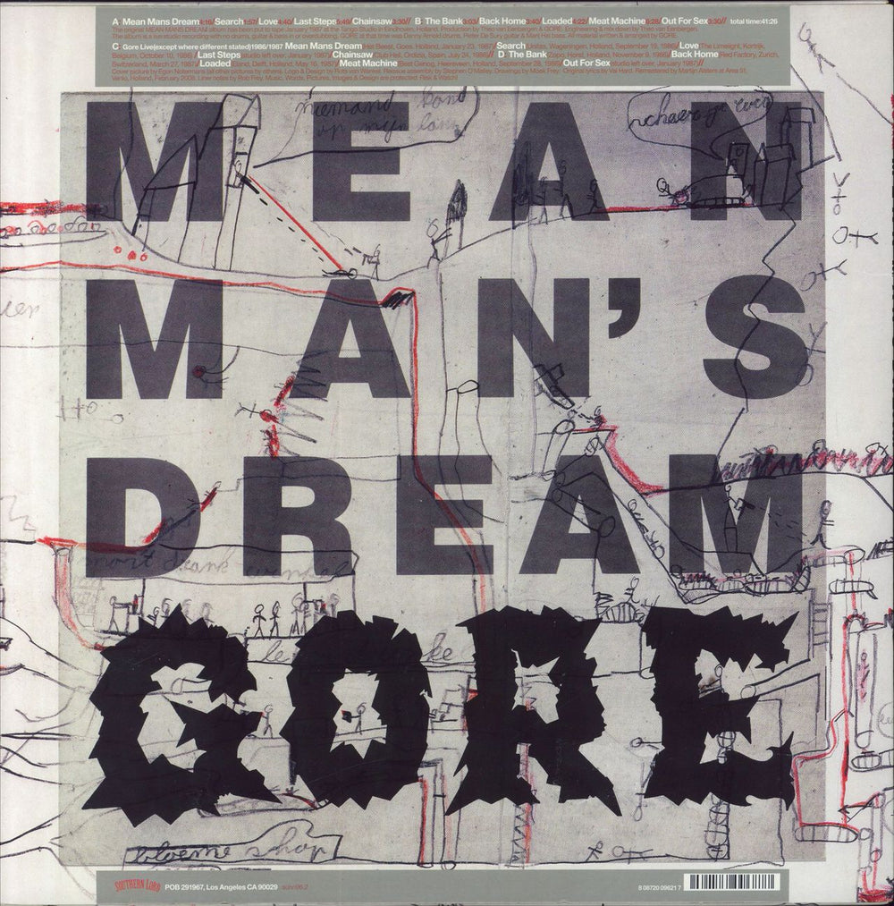 Gore Mean Man's Dream US 2-LP vinyl record set (Double LP Album) 808720096217