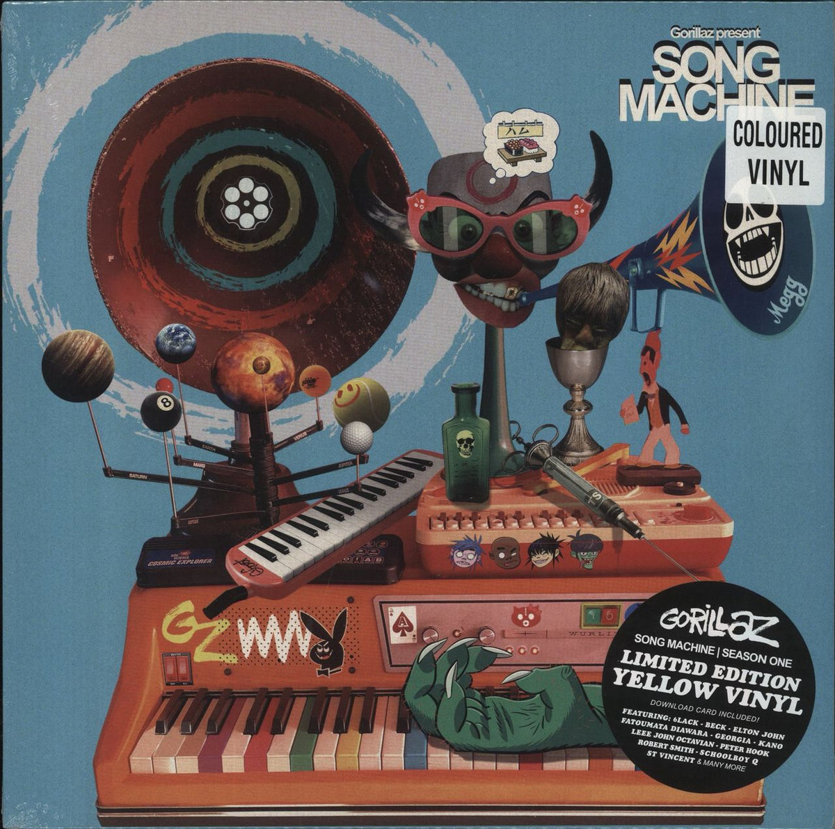 Gorillaz Song Machine - Yellow Vinyl UK Vinyl LP — RareVinyl.com