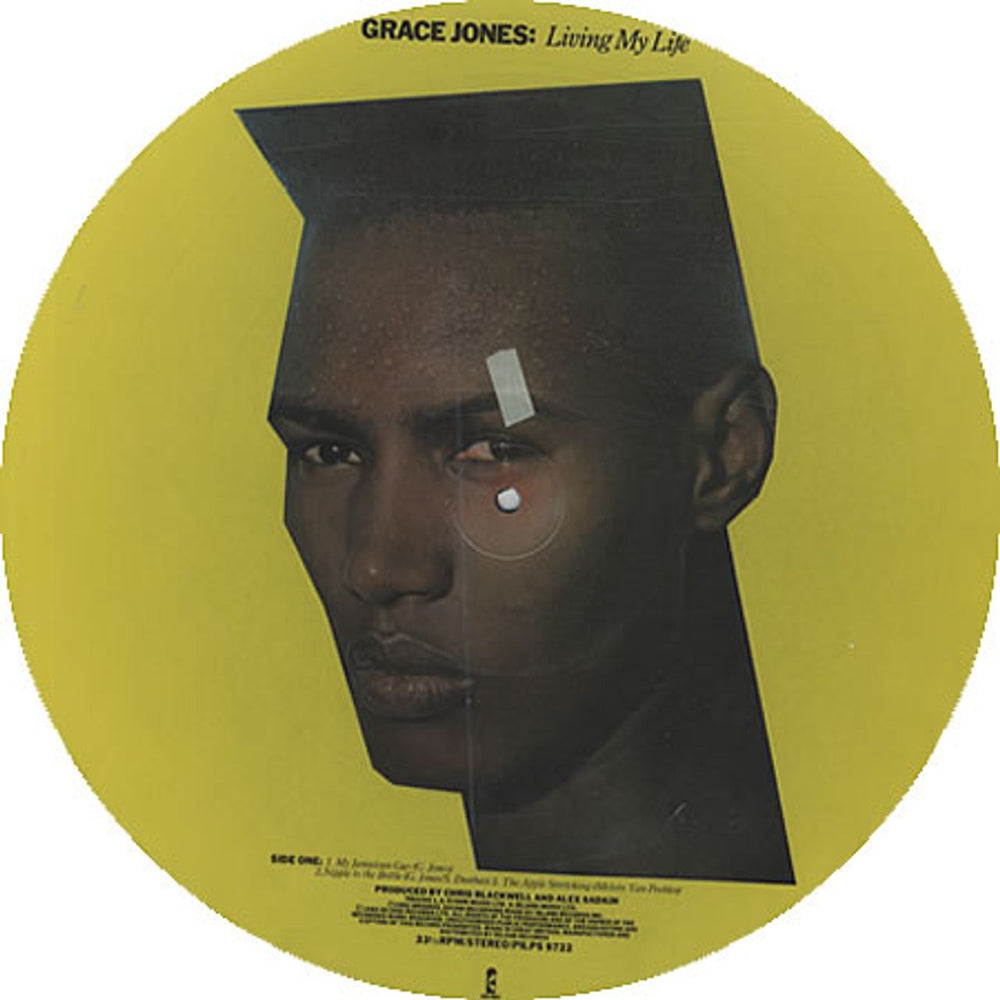 Grace Jones Living My Life UK picture disc LP (vinyl picture disc album) PILPS9722