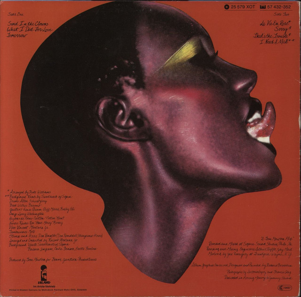 Grace Jones Portfolio German vinyl LP album (LP record)