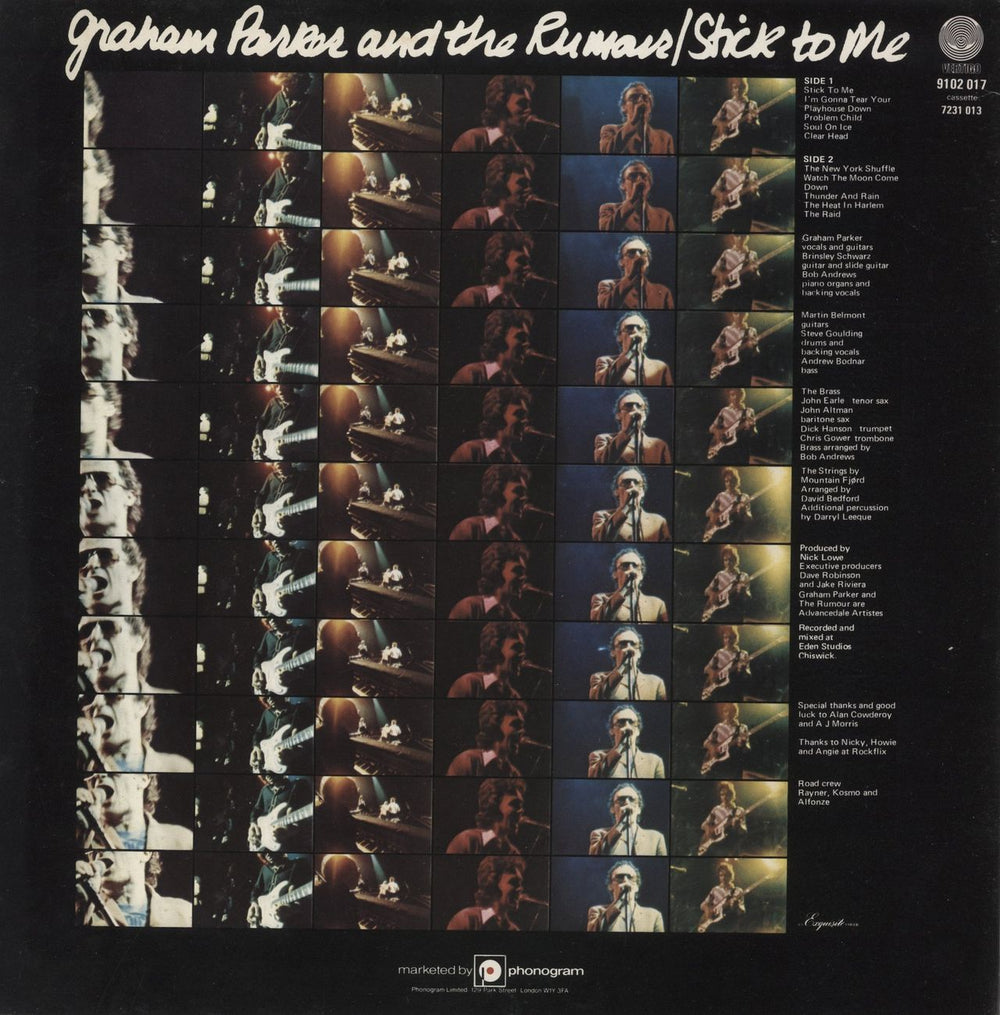 Graham Parker Stick To Me + Stamps UK vinyl LP album (LP record)