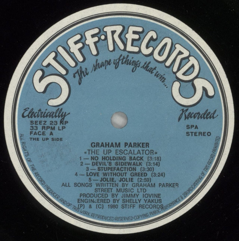Graham Parker The Up Escalator Portuguese vinyl LP album (LP record) GRPLPTH543353