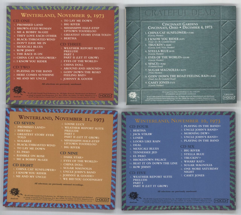 Grateful Dead Winterland 1973: The Complete Recordings + Bonus CD & Badge US CD Album Box Set