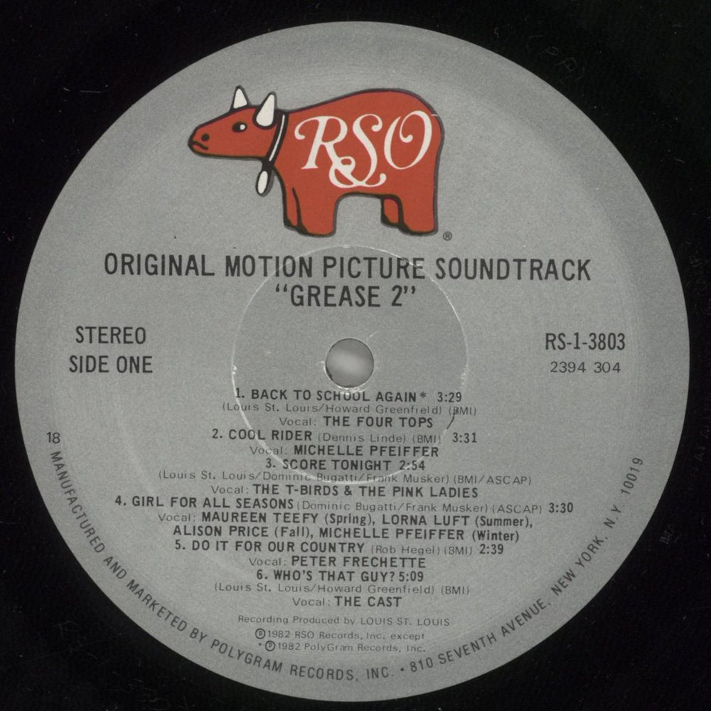 Grease Grease 2 US vinyl LP album (LP record) ESALPGR878163
