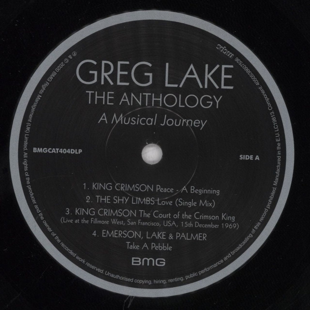 Greg Lake The Anthology: A Musical Journey UK 2-LP vinyl record set (Double LP Album) GLK2LTH840028