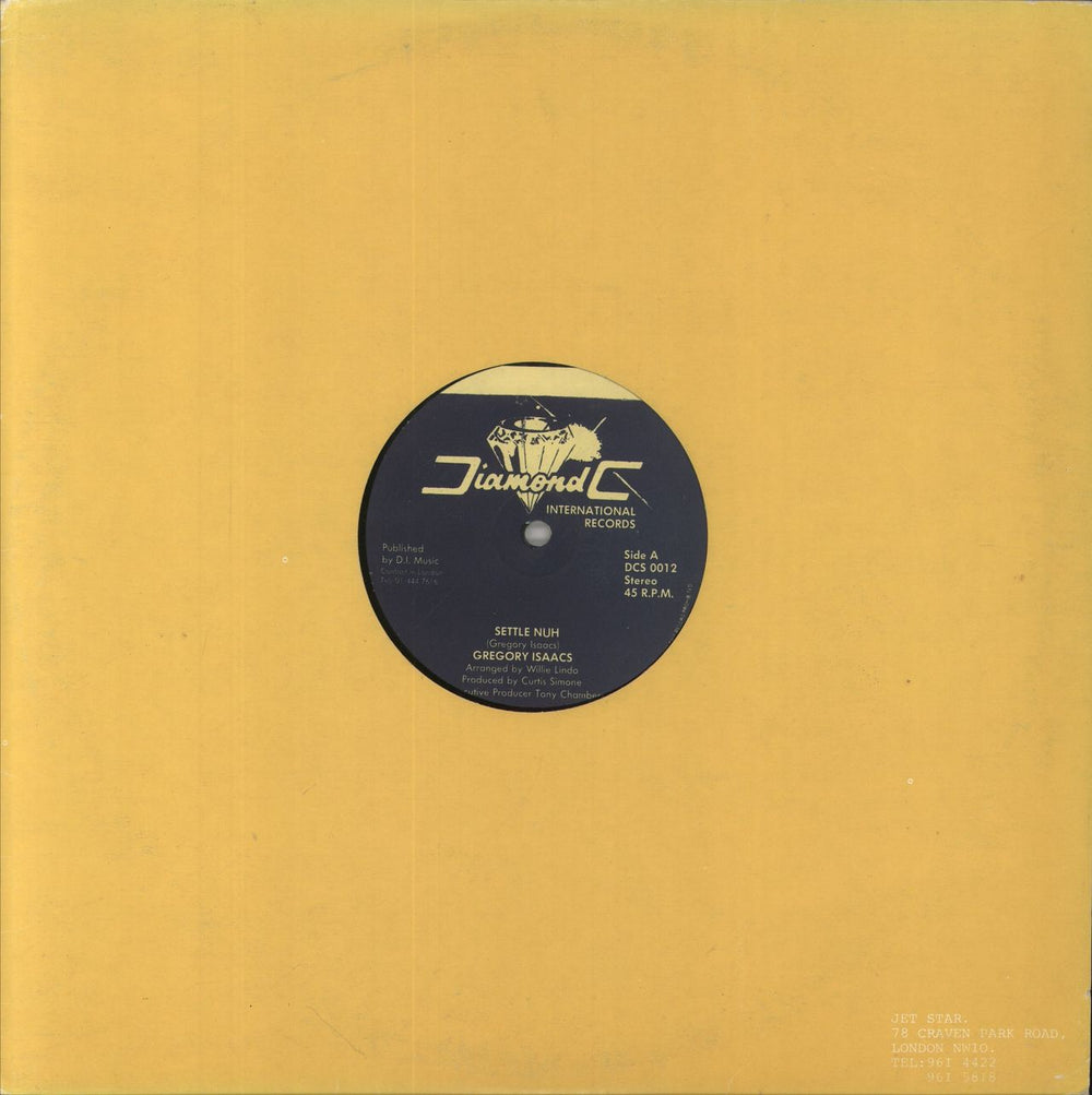 Gregory Isaacs Settle Nuh UK 12" vinyl single (12 inch record / Maxi-single) DCS0012