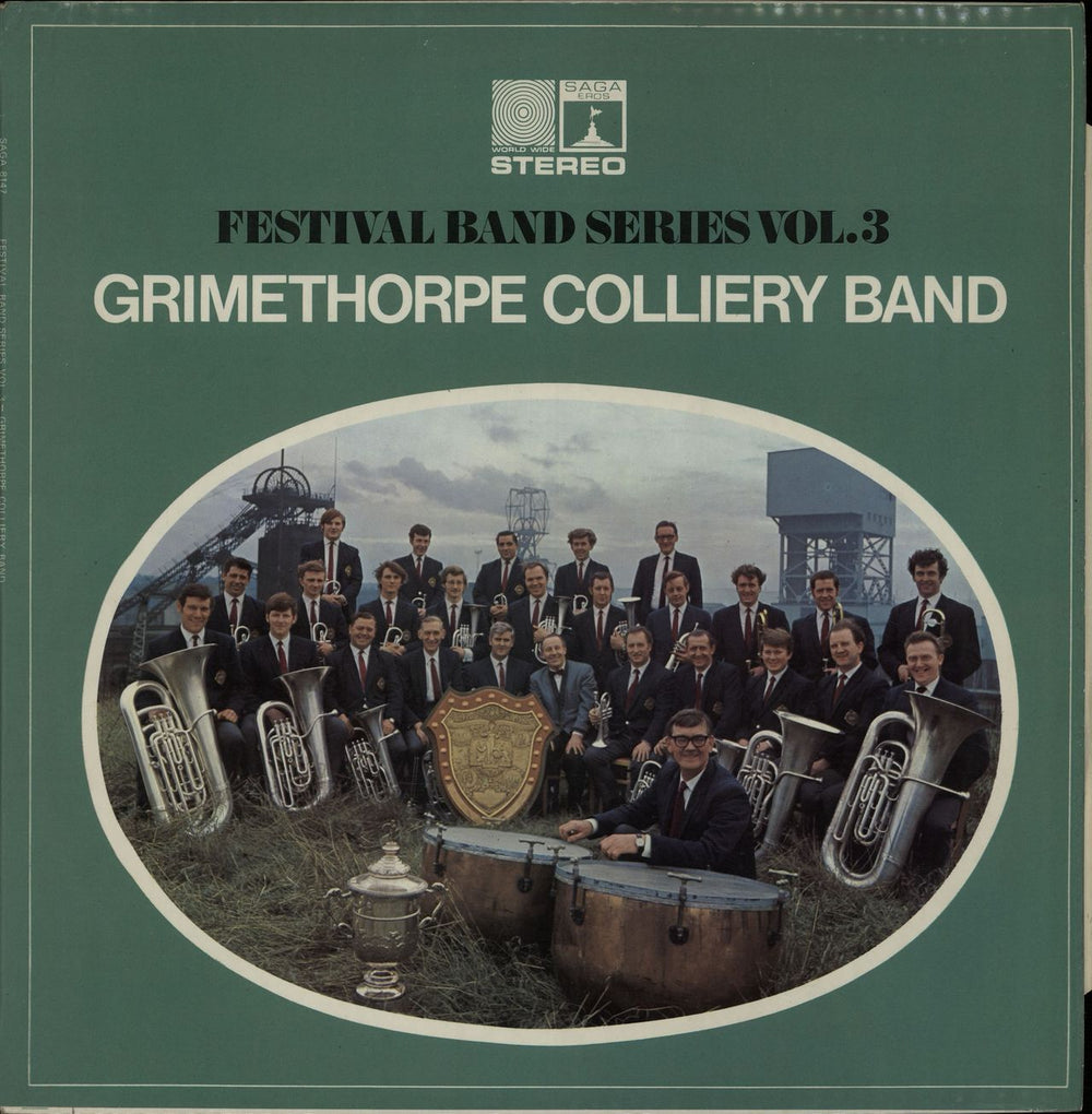 Grimethorpe Colliery Band Festival Band Series Vol. 3 UK vinyl LP album (LP record) SAGA8147