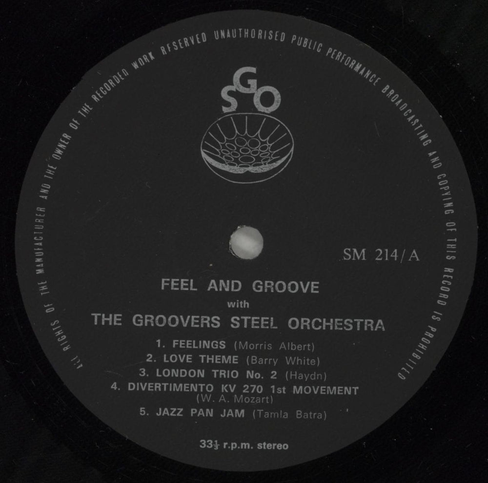 Groovers Steel Orchestra Feel & Groove UK vinyl LP album (LP record) -S5LPFE880640