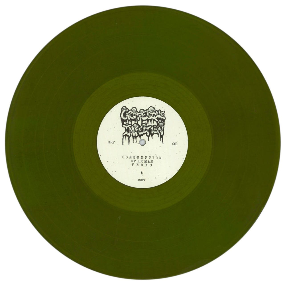 Grotesque Infection Consumption Of Human Feces - Green Vinyl Danish vinyl LP album (LP record) 7VVLPCO839955