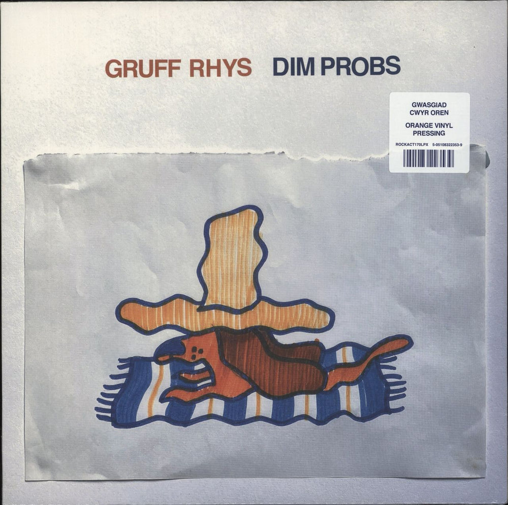 Gruff Rhys Dim Probs - Orange Vinyl - Sealed UK vinyl LP album (LP record) ROCKACT170LP