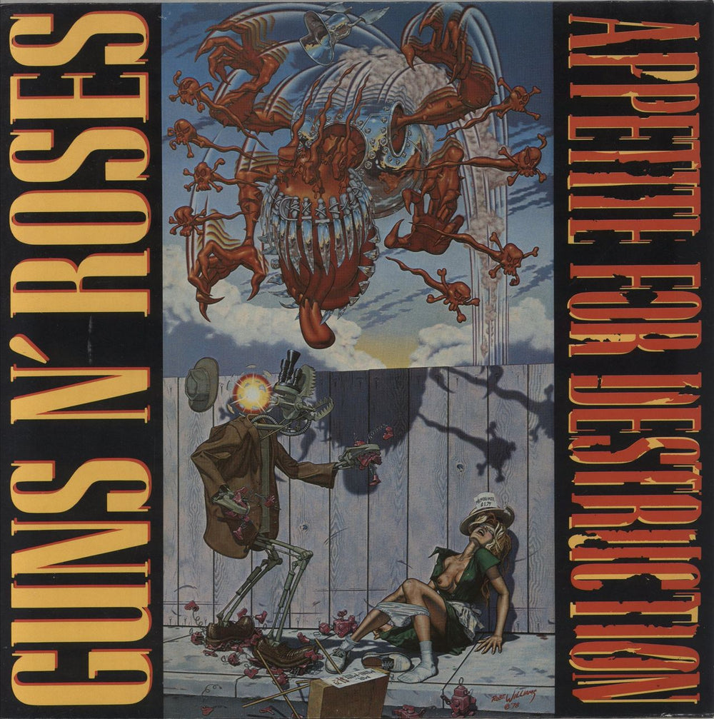 Guns N Roses Appetite For Destruction - 1st - EX UK vinyl LP album (LP record) WX125