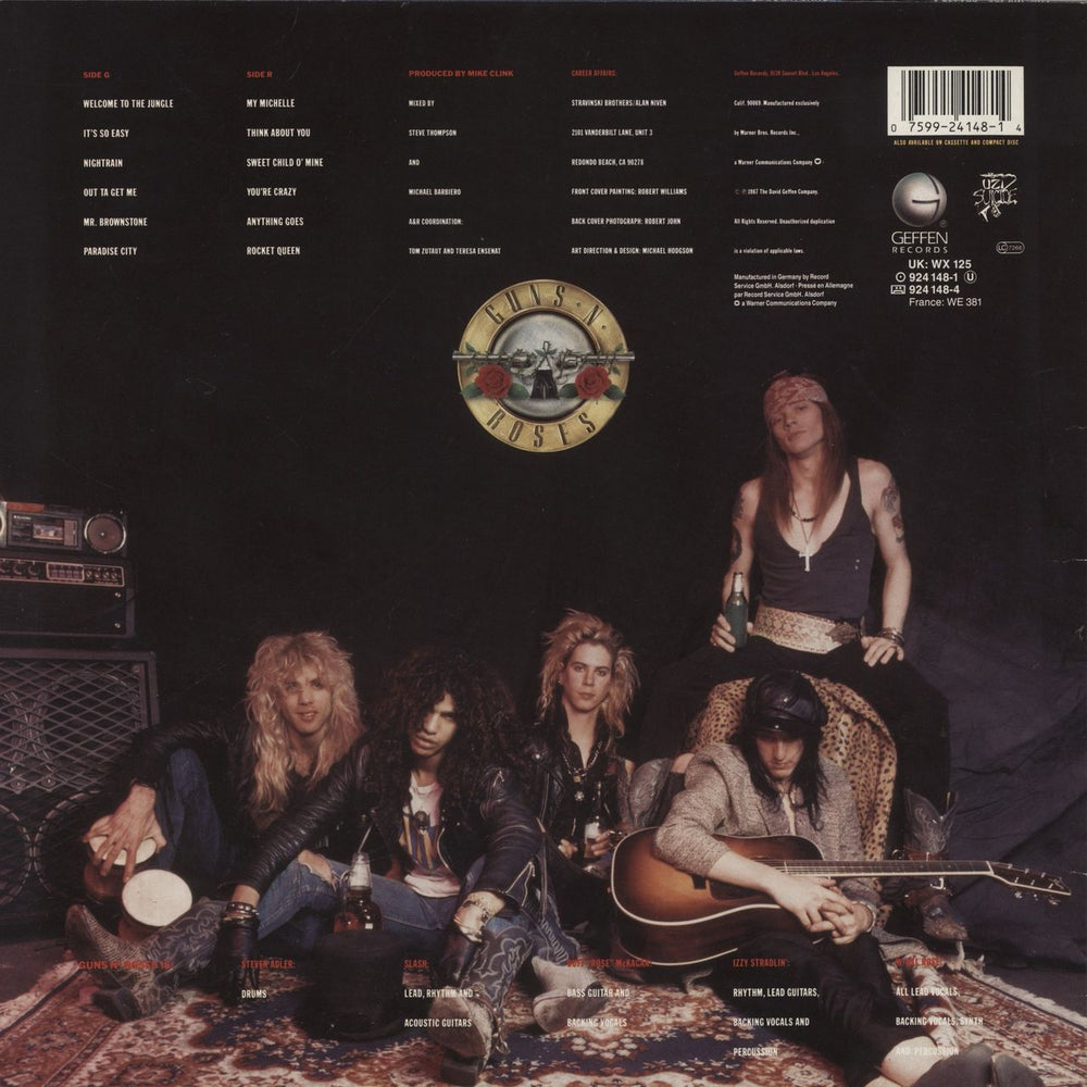 Guns N Roses Appetite For Destruction - 1st UK vinyl LP album (LP record) 075992414814