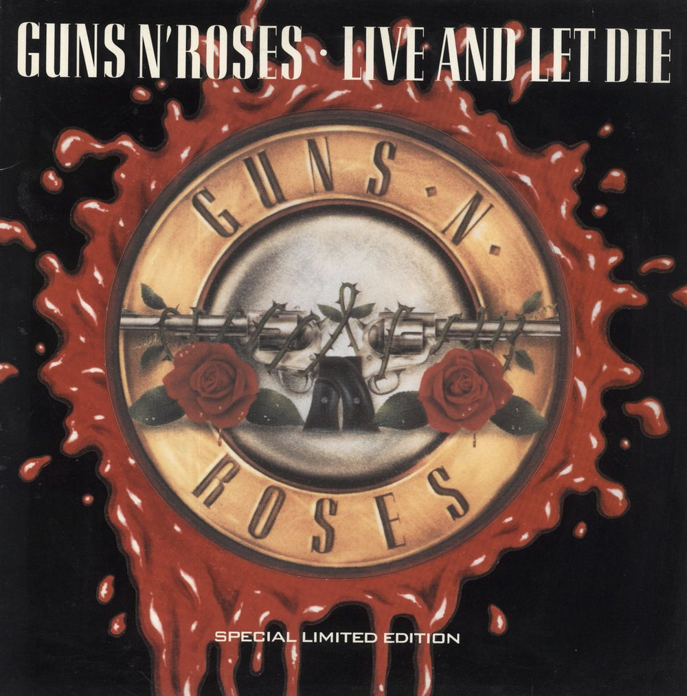 Guns N Roses Live And Let Die - Orange Vinyl - VG UK 12" vinyl single (12 inch record / Maxi-single) GFST17