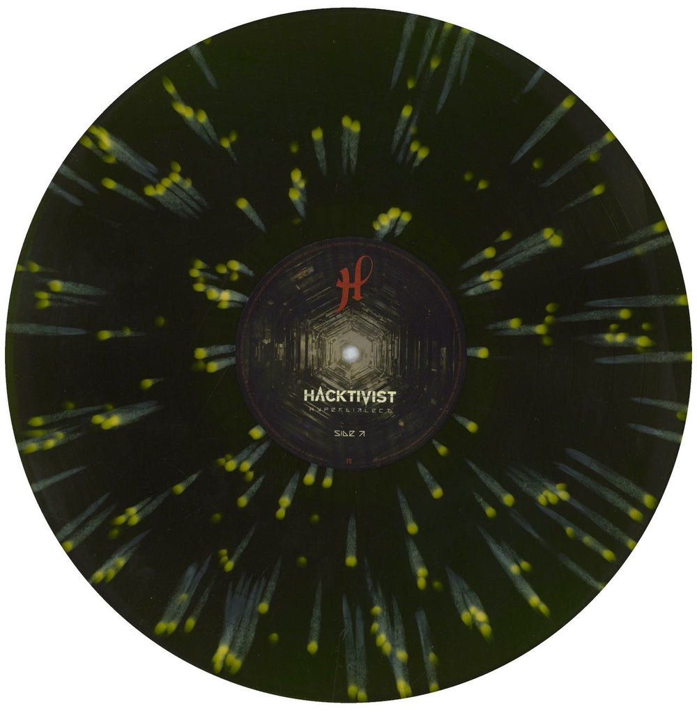 Hacktivist Hyperdialect - Dark Green translucent with Yellow Splatter Vinyl UK vinyl LP album (LP record) 5ICLPHY836036