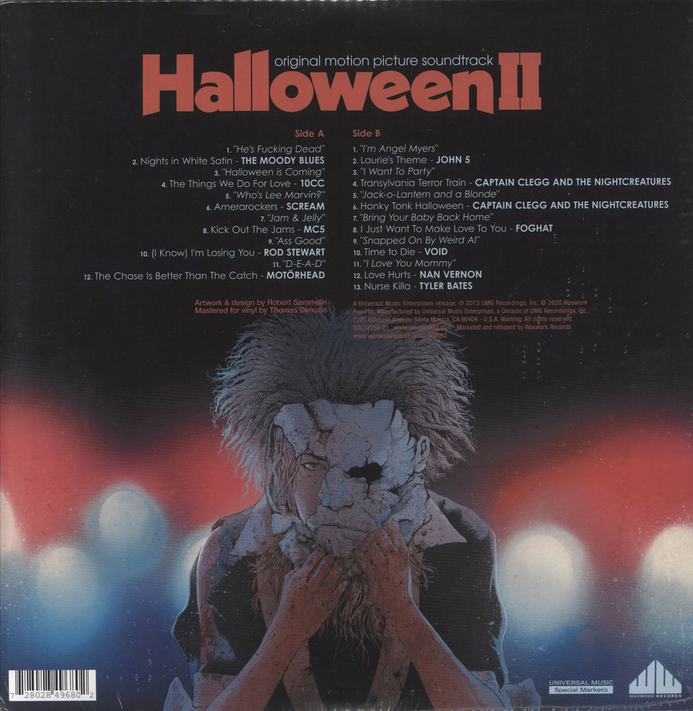 Halloween (+ Sequels) Rob Zombie's Halloween II - Coloured Vinyl US vinyl LP album (LP record) 728028496802