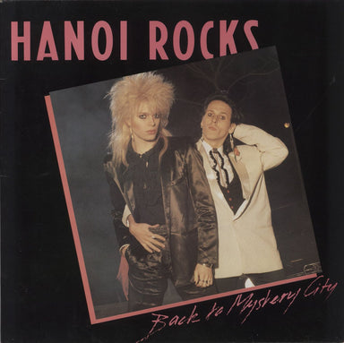 Hanoi Rocks Back To Mystery City + lyric inner UK vinyl LP album (LP record) LICLP1