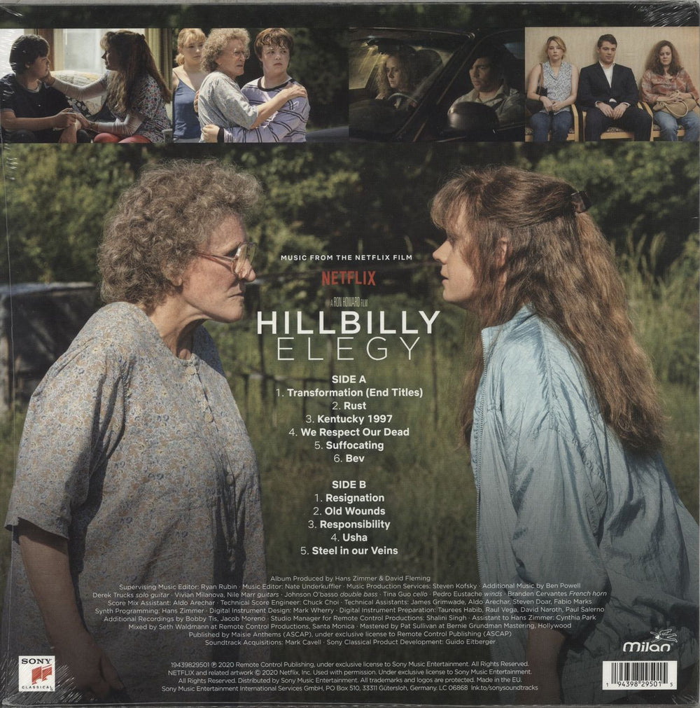Hans Zimmer Hillbilly Elegy [Music From The Netflix Film] - Sealed UK vinyl LP album (LP record) 194398295015