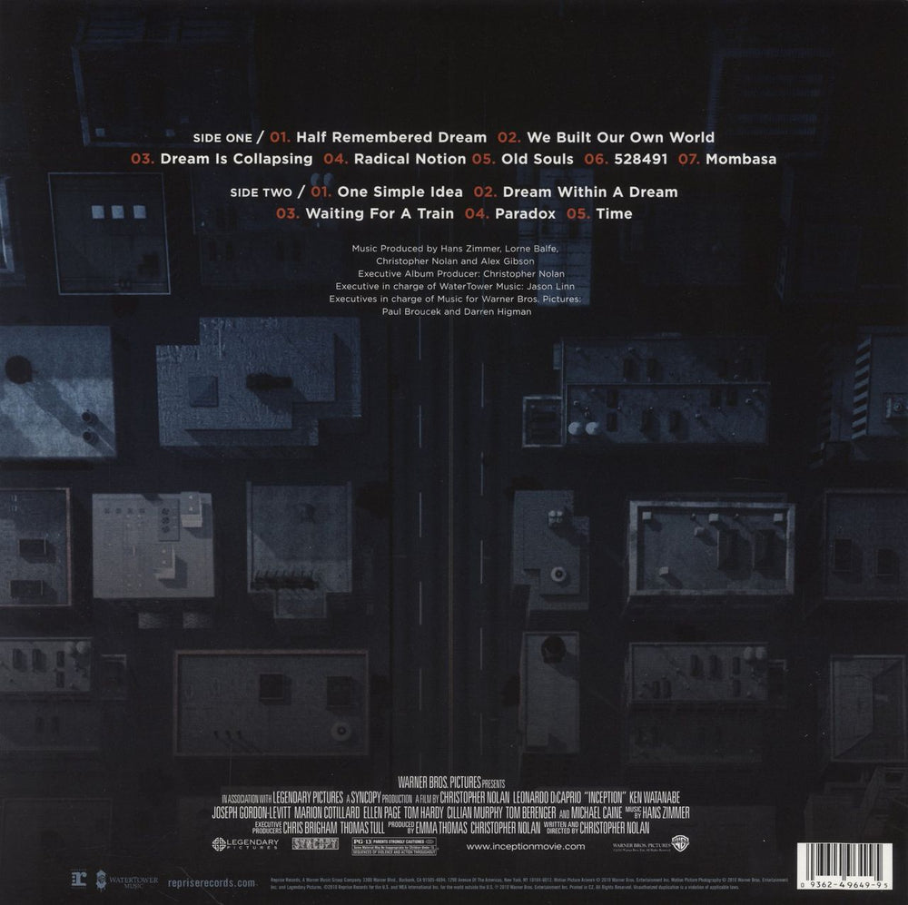 Hans Zimmer Inception - Clear Vinyl US vinyl LP album (LP record)