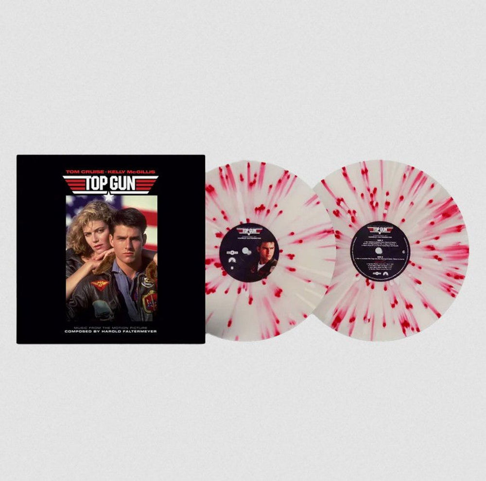 Harold Faltermeyer Top Gun | Music From The Motion Picture - Clear & Pink Splatter Vinyl - Sealed US 2-LP vinyl record set (Double LP Album) HFL2LTO850903