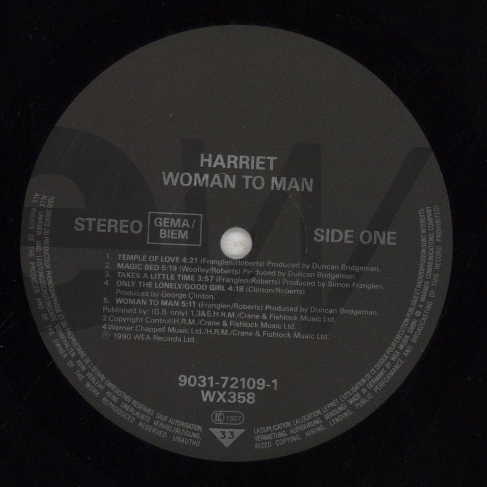 Harriet Woman To Man UK vinyl LP album (LP record) HD8LPWO676077