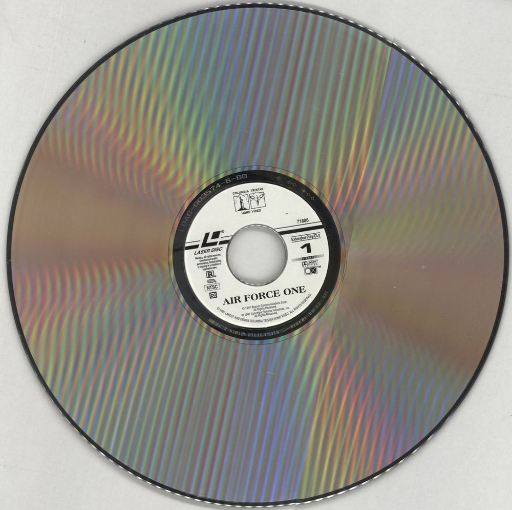 Harrison Ford Air Force One US laserdisc / lazerdisc HFOLZAI857360
