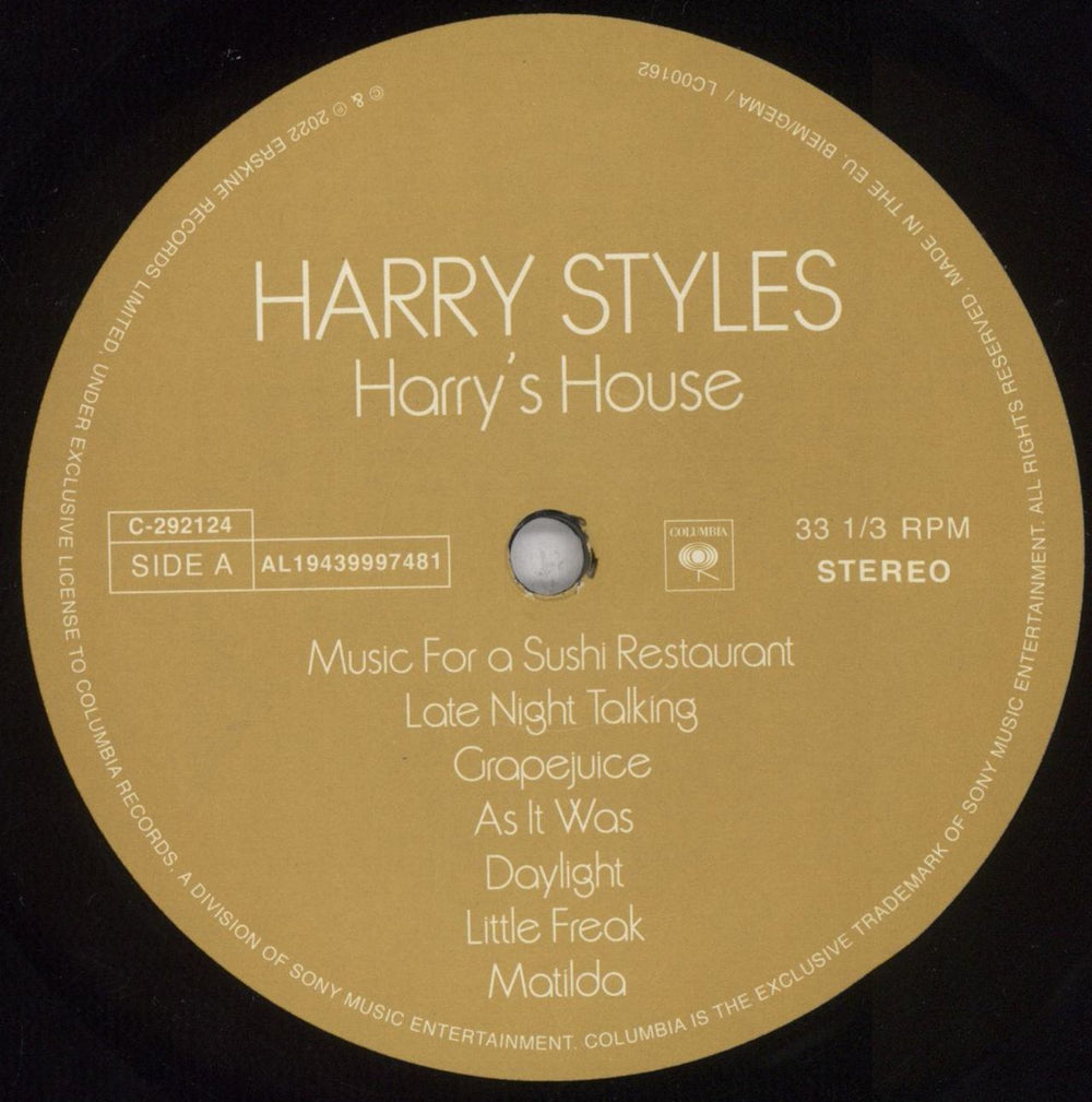 Harry Styles Harry's House - 180gm UK vinyl LP album (LP record) QHSLPHA840197