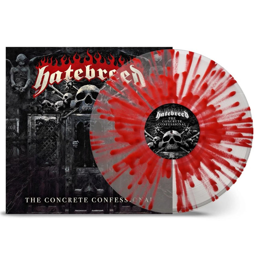 Hatebreed The Concrete Confessional - Clear with Red Splatter Vinyl - Sealed UK vinyl LP album (LP record) NBR36673