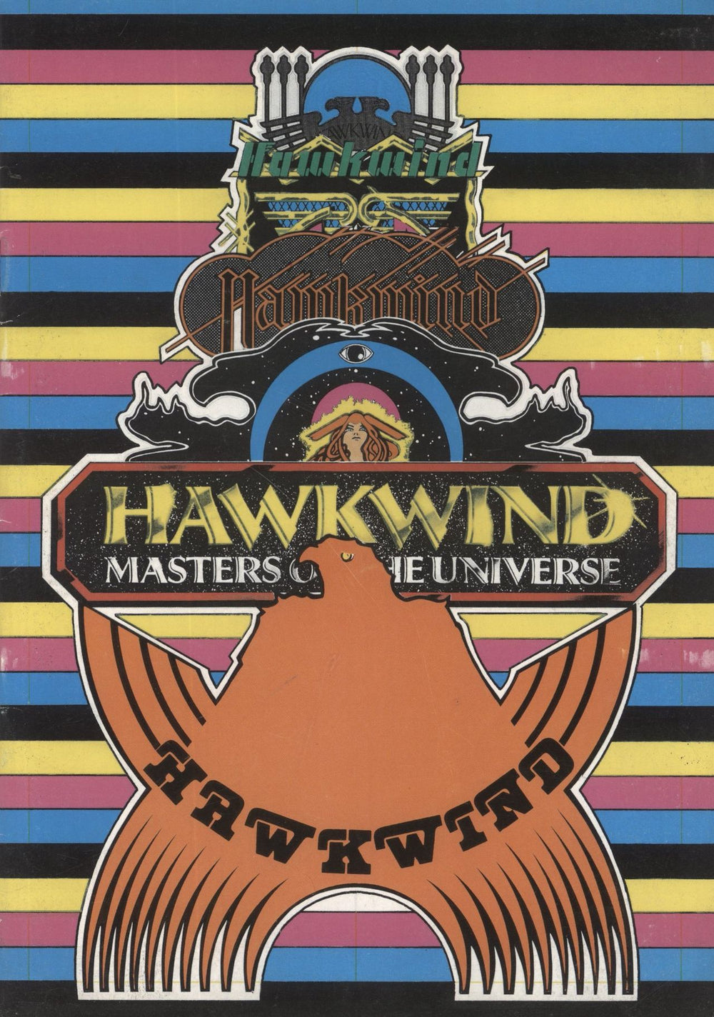 Hawkwind Masters Of The Universe + Ticket Stub UK tour programme TOUR PROGRAM