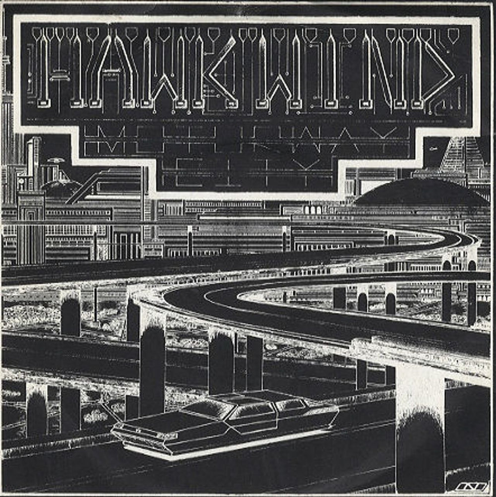 Hawkwind Motorway City UK 7" vinyl single (7 inch record / 45) FLS025