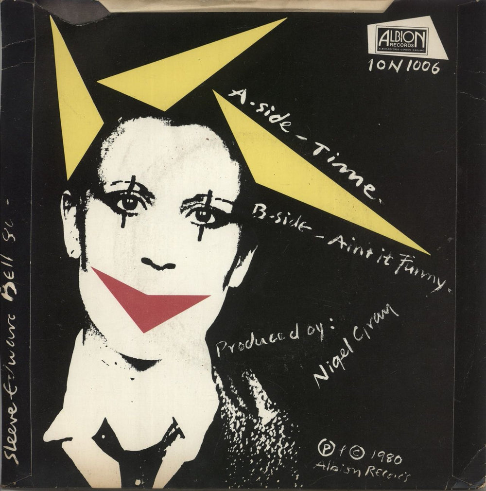 Hazel O'Connor Time UK 7" vinyl single (7 inch record / 45)