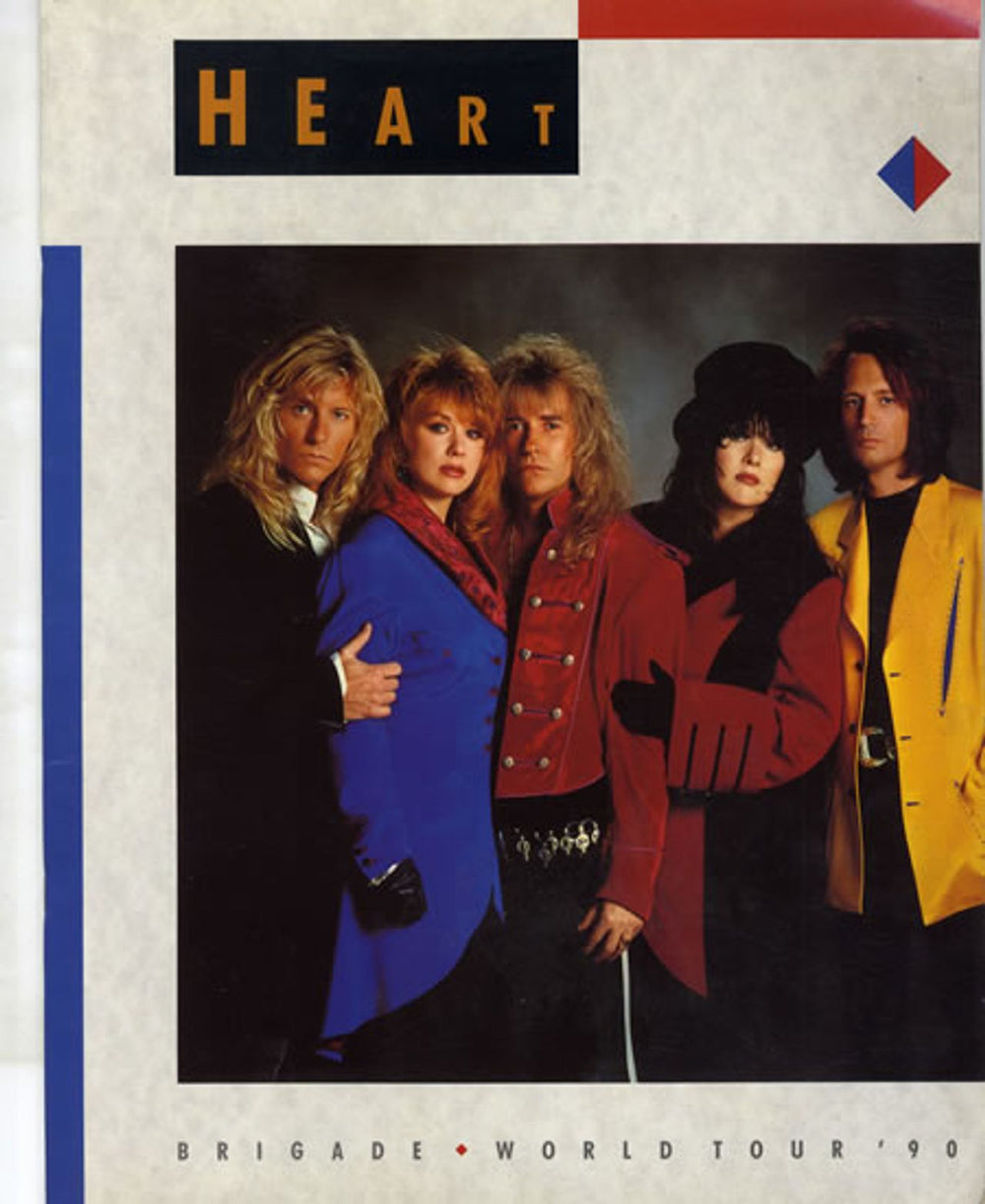 Heart Brigade World Tour '90 + Ticket Stub UK tour programme PROGRAMME & TICKET