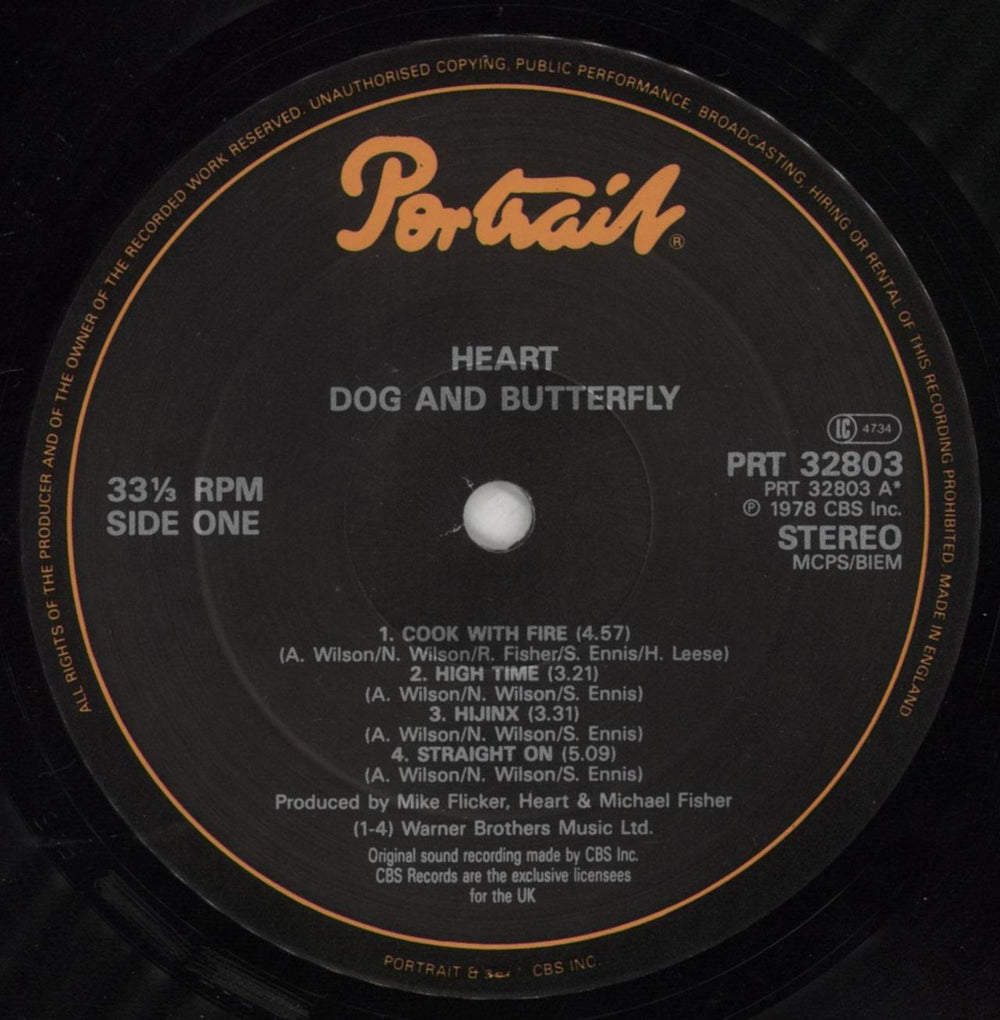 Heart Dog & Butterfly UK vinyl LP album (LP record) HEALPDO596569