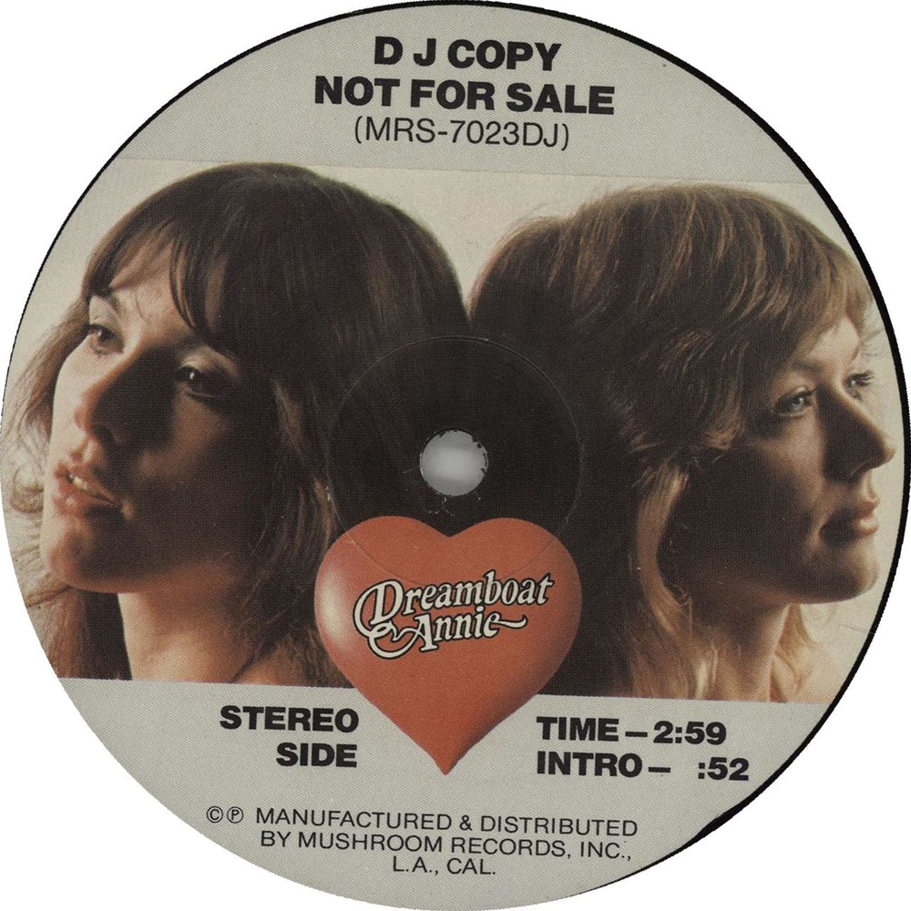 Heart Dreamboat Annie - Pic Label US Promo 12" vinyl single (12 inch record / Maxi-single) HEA12DR20270