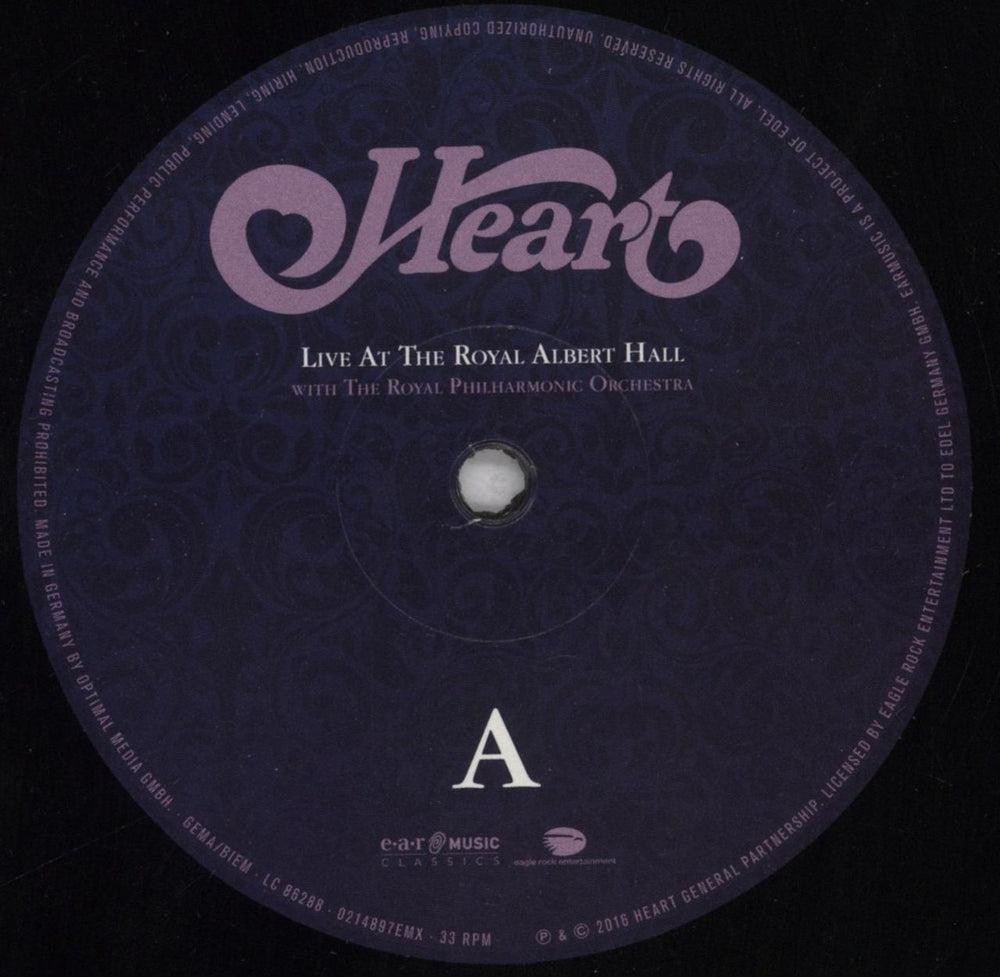 Heart Live At The Royal Albert Hall - 180 Gram Vinyl German 2-LP vinyl record set (Double LP Album) HEA2LLI835004