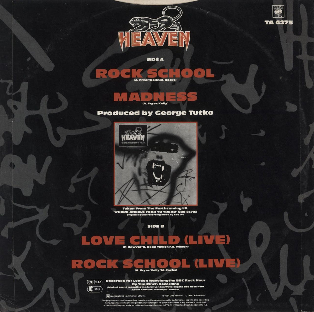 Heaven Rock School UK 12" vinyl single (12 inch record / Maxi-single)