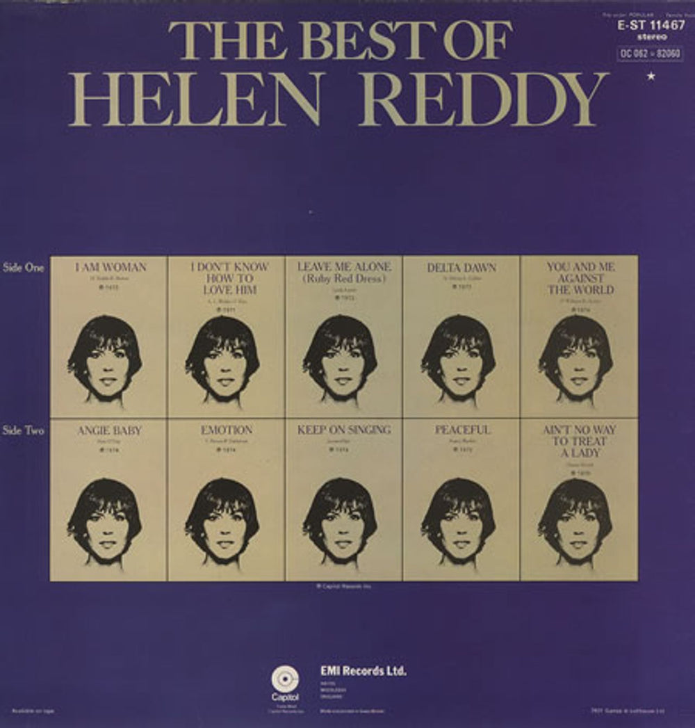 Helen Reddy The Best Of Helen Reddy UK vinyl LP album (LP record) HRELPTH240322