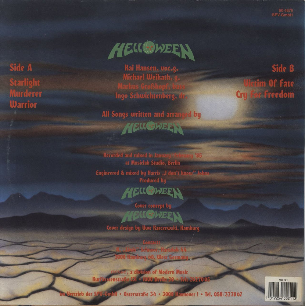 Helloween Helloween German vinyl LP album (LP record) 5017254002112