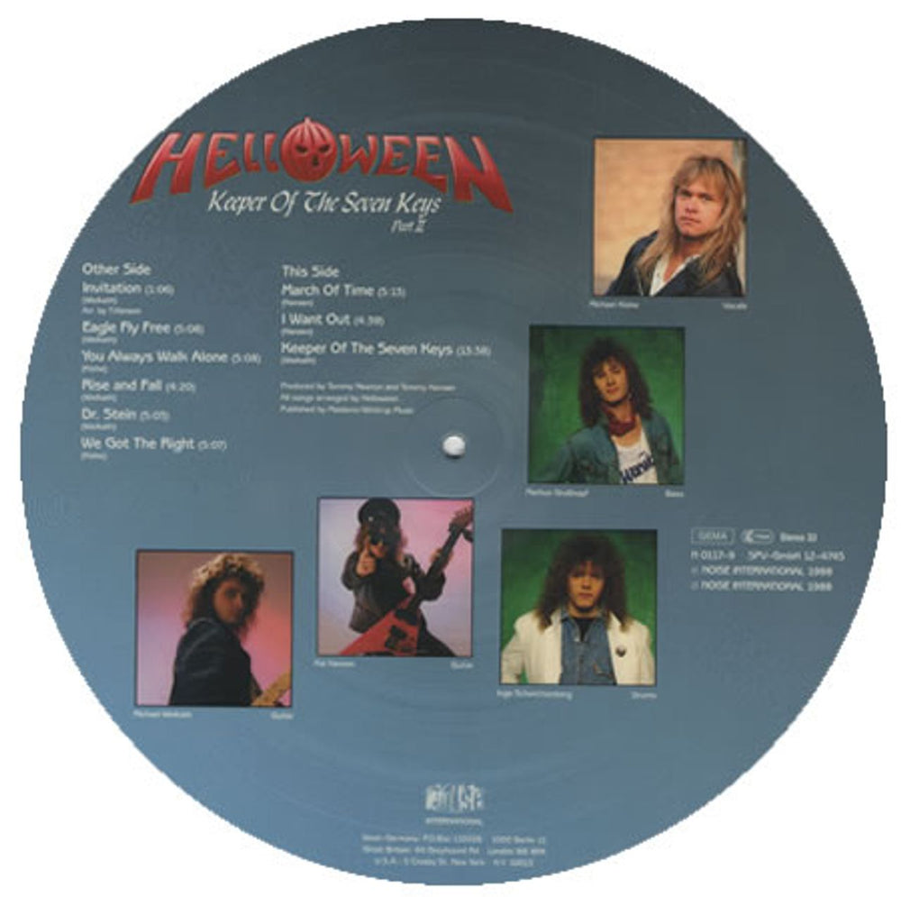 Helloween Keeper Of The Seven Keys Part 2 German picture disc LP (vinyl picture disc album) HLOPDKE18532