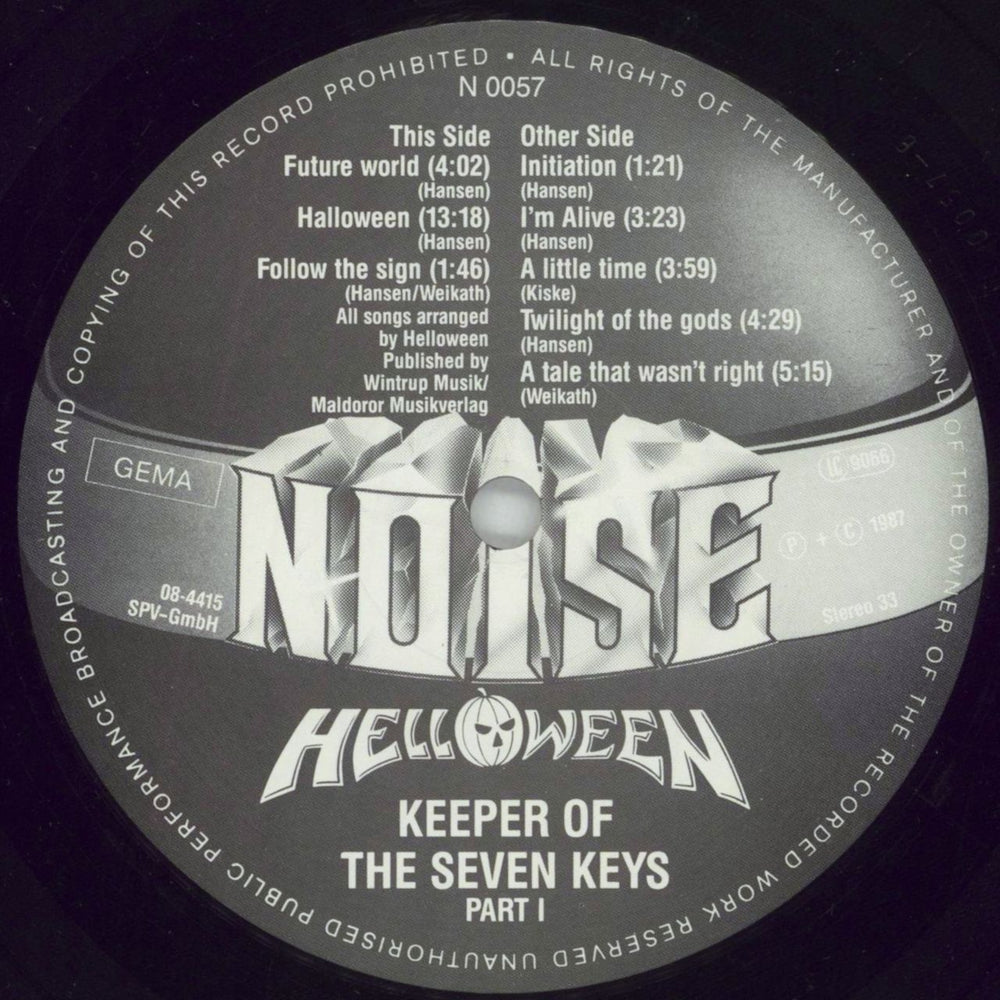 Helloween Keeper Of The Seven Keys - Part I German vinyl LP album (LP record) HLOLPKE530781
